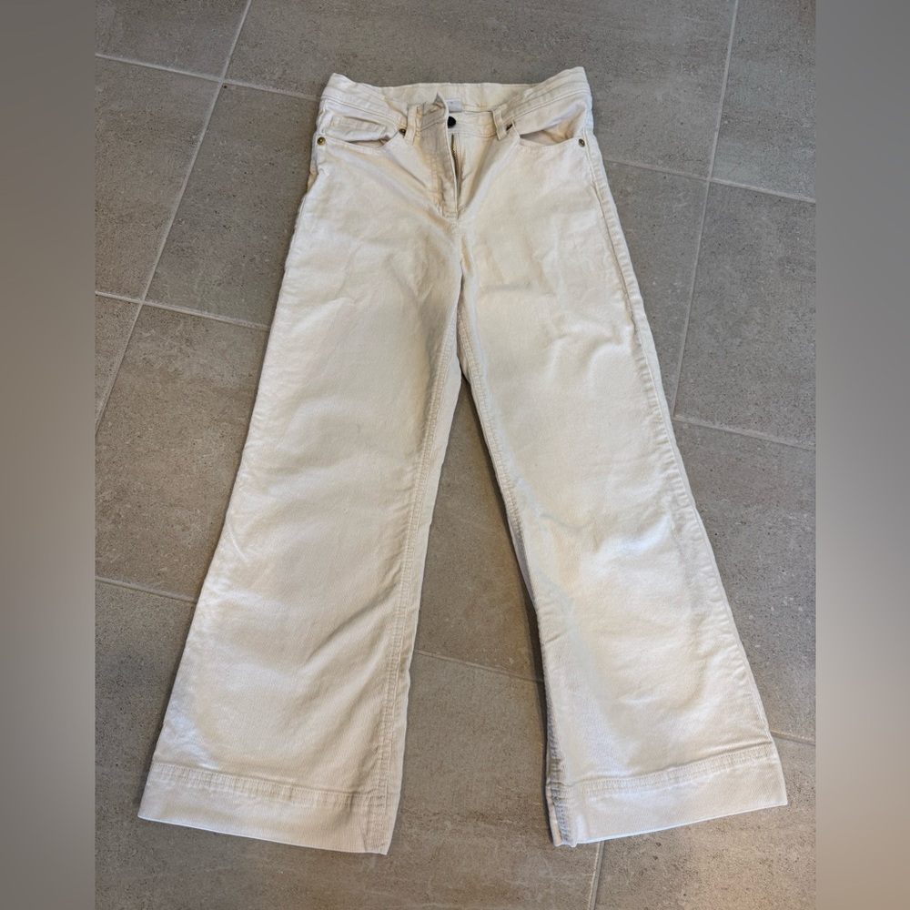 J.crew ivory corduroy pants